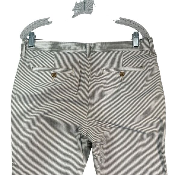 GAP  Girlfriend Khaki Pants Jeans Black White Stripe Pant Size 8 NWOT - Picture 3 of 8